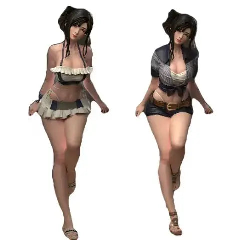 High Precision Resin White Model Final Fsy Tifa Anime Assembly Figure 3D Printing Collectible Statues Adult Toys