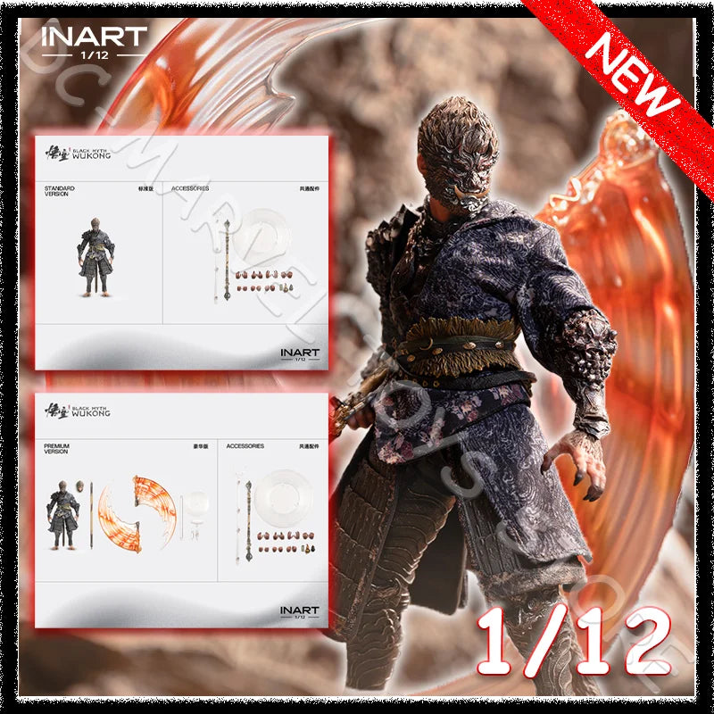 In Stock INART INART x Game Science G0002 1/12 Black Myth Wukong Destiny Man Bronze Set Statue Figurine Model Custom Gifts Toys