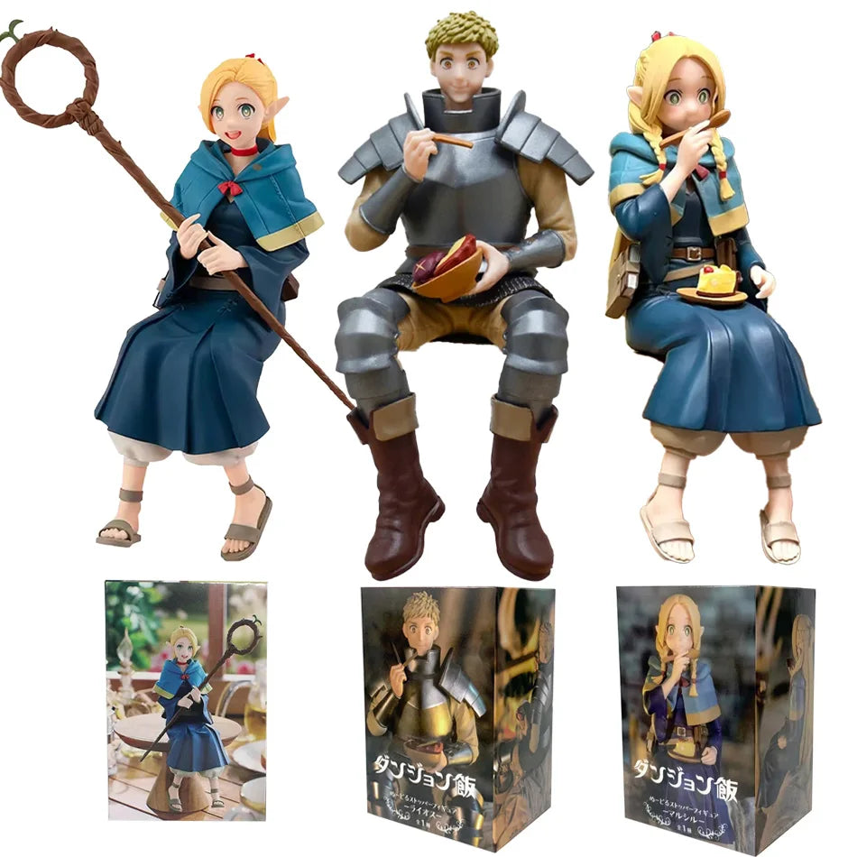Köstlich im Dungeon Marcil Donato Anime-Mädchen-Statue Dungeon Food Leo Stouten Actionfigur Modell Sitzpuppe Spielzeug Geschenk