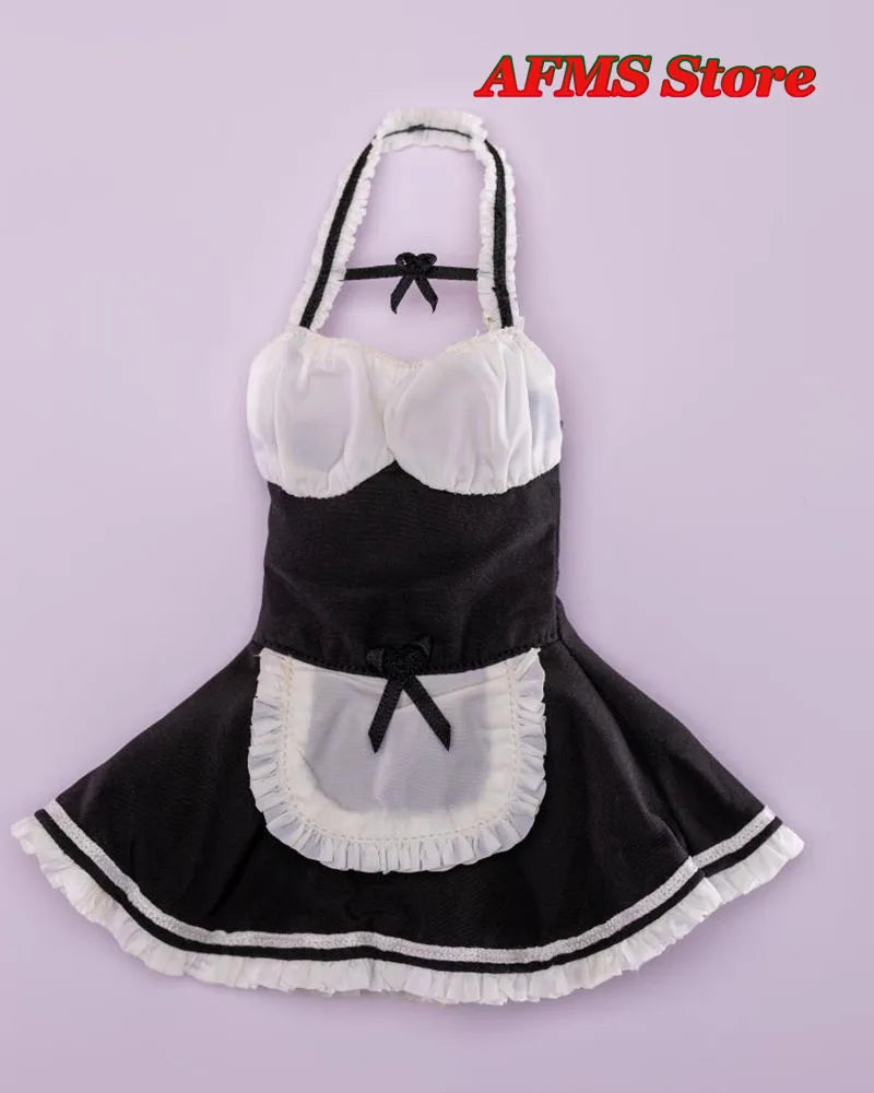 CCN6013 1/6 Women Soldier Sexy Gothic Maid Attire Cosplay Anime Sweet Lolita Servant Uniform Fit 12inch Action Figure Body