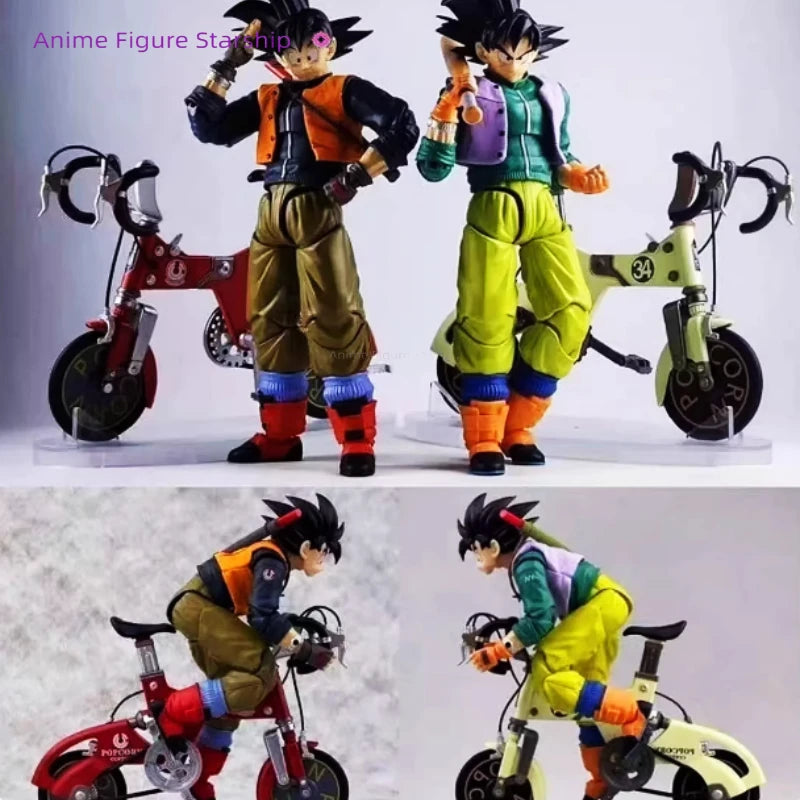 In Stock Tonsenarttoys Dragon Ball Z Kamione 01A 01B Son Goku SHF Fly Page Son Goku Ride Bike Action Figure Collection Gift
