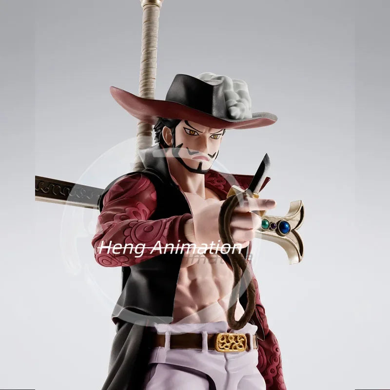 In Stock BANDAI Original Box S.H.Figuarts USOPP LUFFY Dracule Mihawk SHF Action Figure Model Toy Gift for Kid Foam Box Packaging