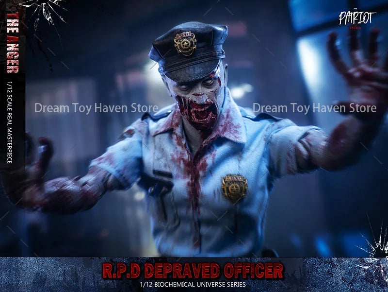 Patriot Studio 1/12 Scale Male Soldier Angry Zombie Police Officers Depraved Officer 6Inch Action Figure Collectible Dolls