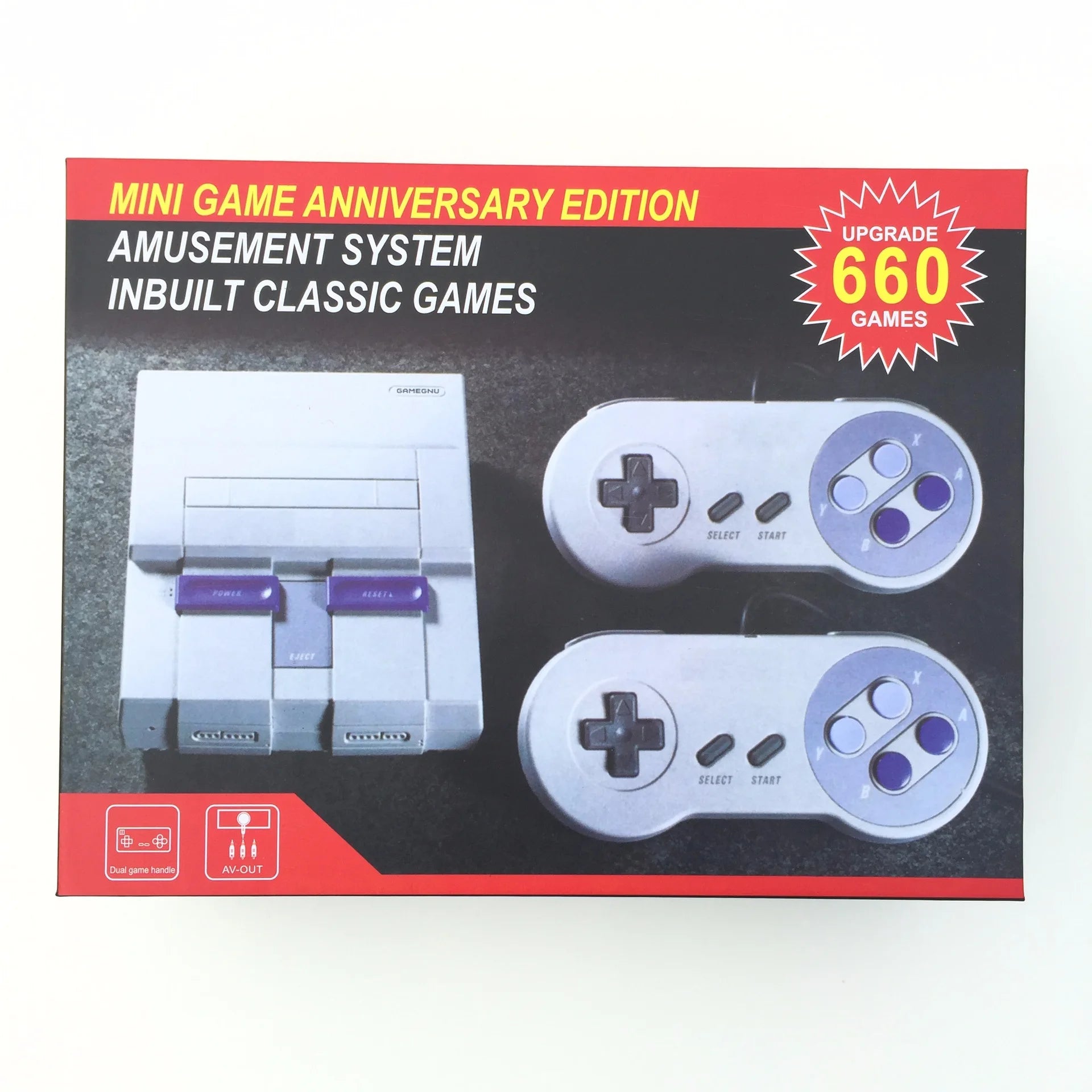 Super Classic MINI SFC TV Handheld Mini Tragbare Spielkonsolen Entertainment System für NES SNES Spielekonsole (660 Spiele)