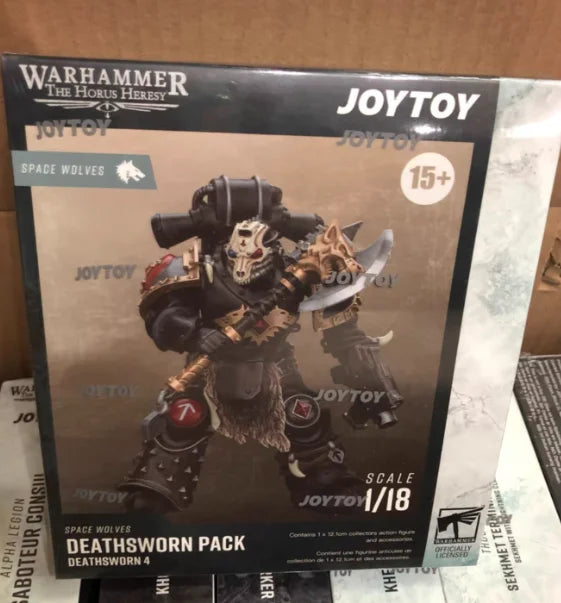 【SF】JOYTOYS Warhammer 40K 1/18 Action Figure Space Wolves Deathsworn Pack Deathsworn 4 Anime Model Toys Gifts