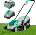 20V 13" Cordless Lawn Mower, Electric Lawn Mowers for Garden, Yard and Farm, 5 Heights, with Brushless Motor, 4.0Ah Battery & Ch