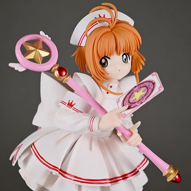 Kinomoto Sakura Figures 22cm Card captor Sakura Figure Pvc Anime Models Statue Collection Toy Desk Decoration Kids Birthday Gift