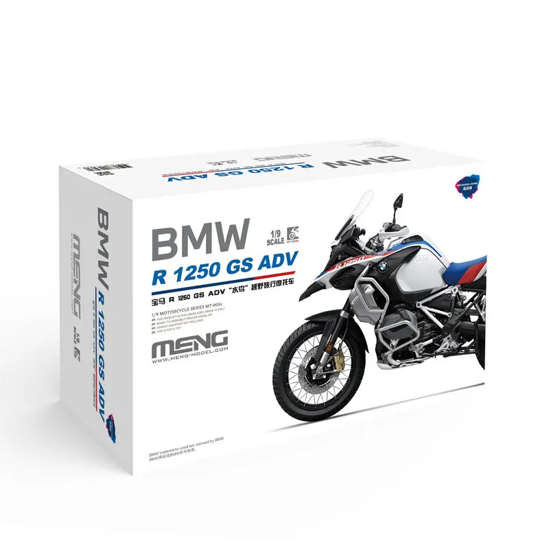 1/9 Meng Bmw R 1250 Gs Adv Waterbird Off-Road Travel Motorcycle Mt-005s Assemble Figure Model Collectible Children Birthday Gift