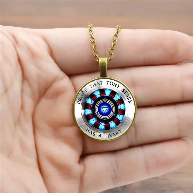 Disney Marvel Ironman Necklace Avengers Figure Cosplay Props Pendant Men Women Accessories Child Gift