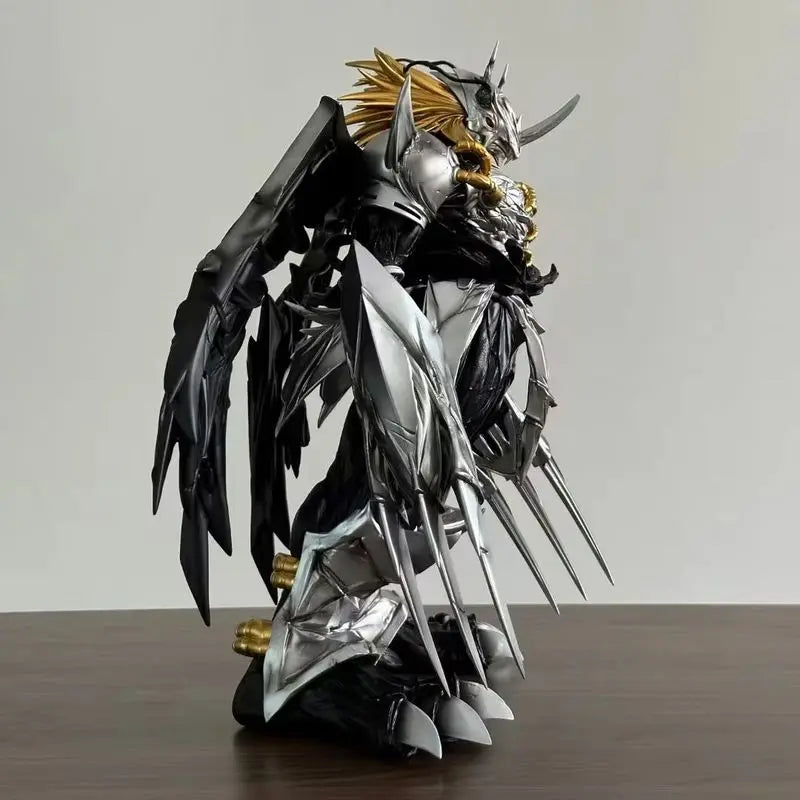40cm Digimon Adventure Black War Greymon Anime Figure Model Statue Boys Collection Model Desktop Decoration Ornament Toys Gifts