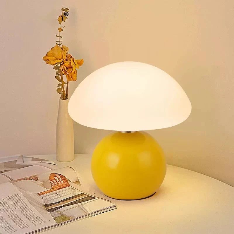 Mushroom pink/yellow/red/white/green USB socket table lamp Lighting decorative for bedside bedroom lamp,Night light,Desk light