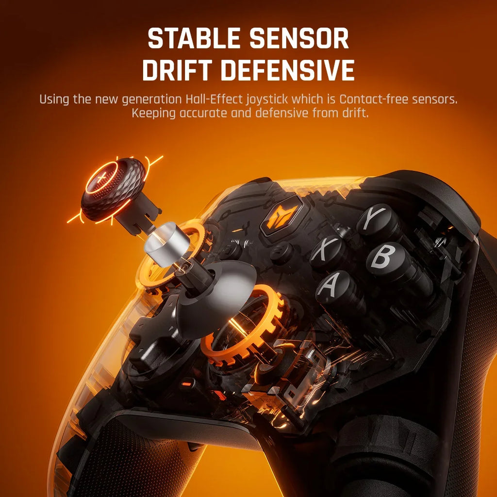 BIGBIG Won Gale - Wireless Bluetooth Gaming Controllers for Switch Gamepad Double Hall Effect Trigger for PC/iOS/Android