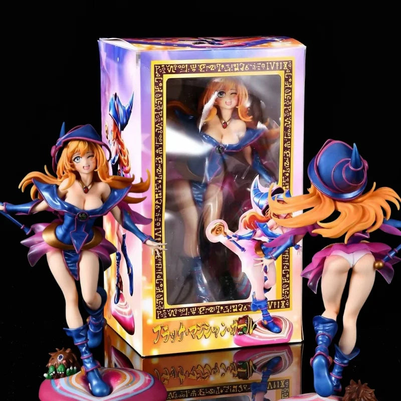 Yu-Gi-Oh! Duel Monsters Ryuukishi Schwarzes Magier-Mädchen Art Works Monsters Anime Figuren PVC Actionfigur Spielzeug Spielmodell Puppe