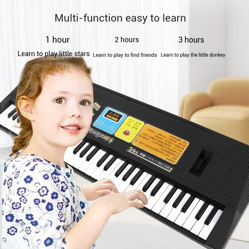 Tragbare digitale Klaviertastatur mit 37/61 Tasten für Anfänger, Musikspielzeuginstrument für Kinder, pädagogisches Entwicklungsgeschenk für Kinder