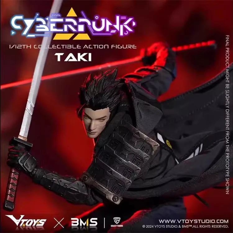 VTOYS VSD010 1/12 Scale Future Technology Aesthetics Cyberpunk Samurai Taki 6-inch Full Set Action Figure Male Soldier Toys