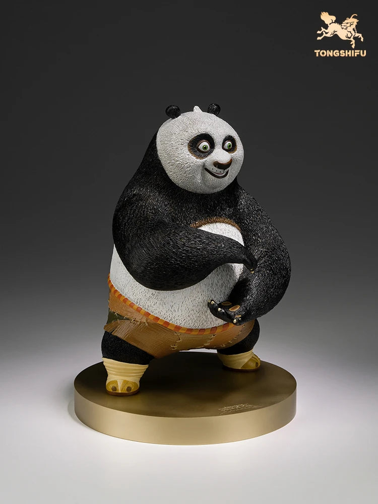 Copper Craft Chinese Cartoon Film Kung Fu Panda Animal Figurines A Bao Sculptures Ornament Desktop Decoration Art Collection