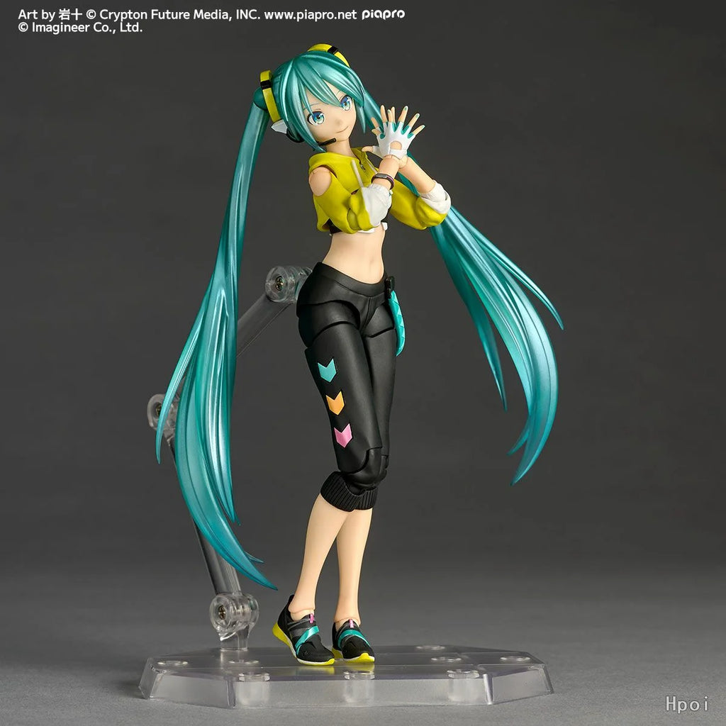 In Stock KAIYODO Revoltech Piapro Characters Hatsune Miku Fit Boxing Ver Action Figure Model Collection