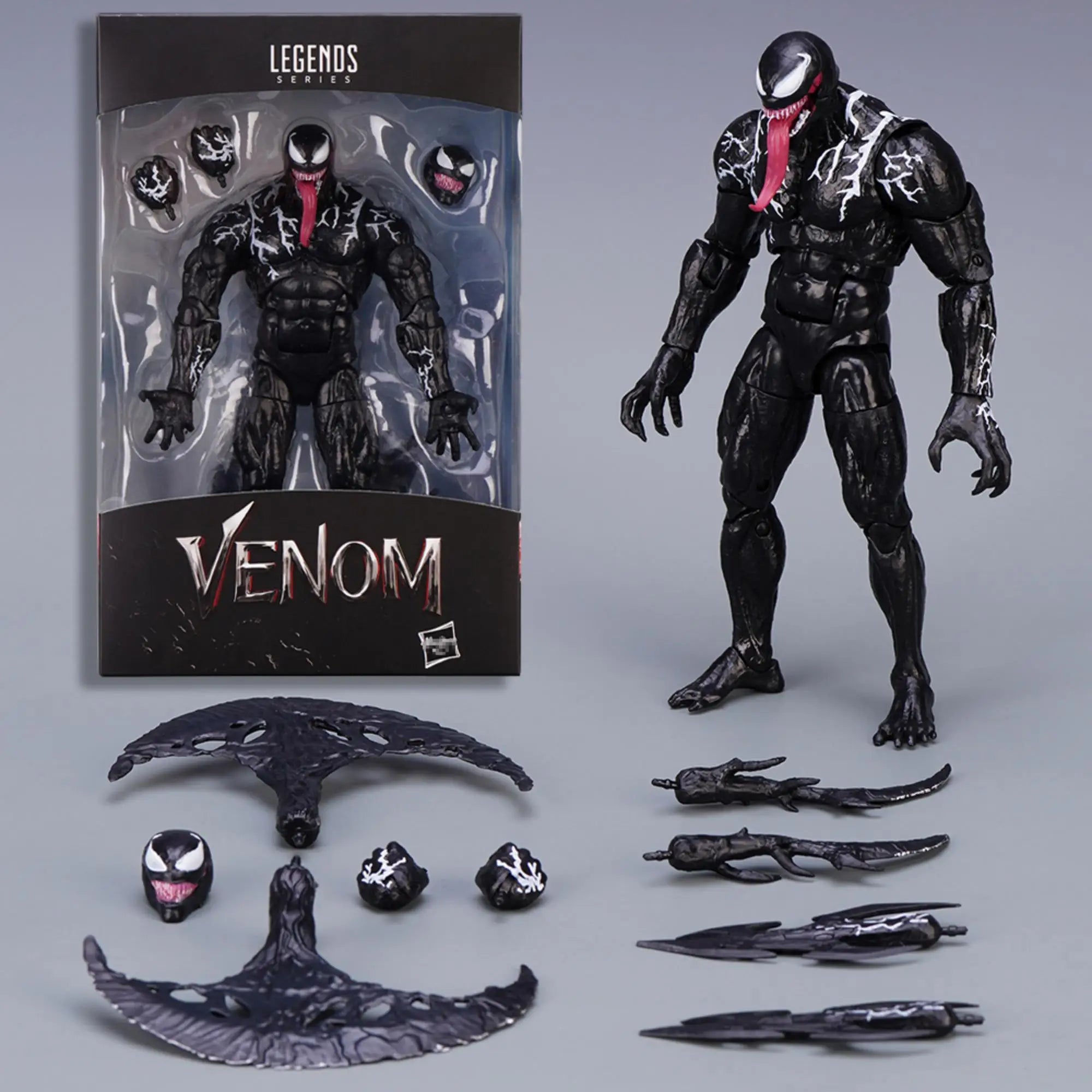 20cm Marvel Venom Shf Legends Action Figure Joint Movable Toys Change Face Statue Model Doll Collectible For Toy Gift