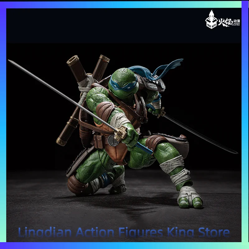 HEATBOYS Huo Zai Anime Ninja Turtles Leonardo Deluxe Edition Standard Edition Animation Character Model Action Figure Toy Gift
