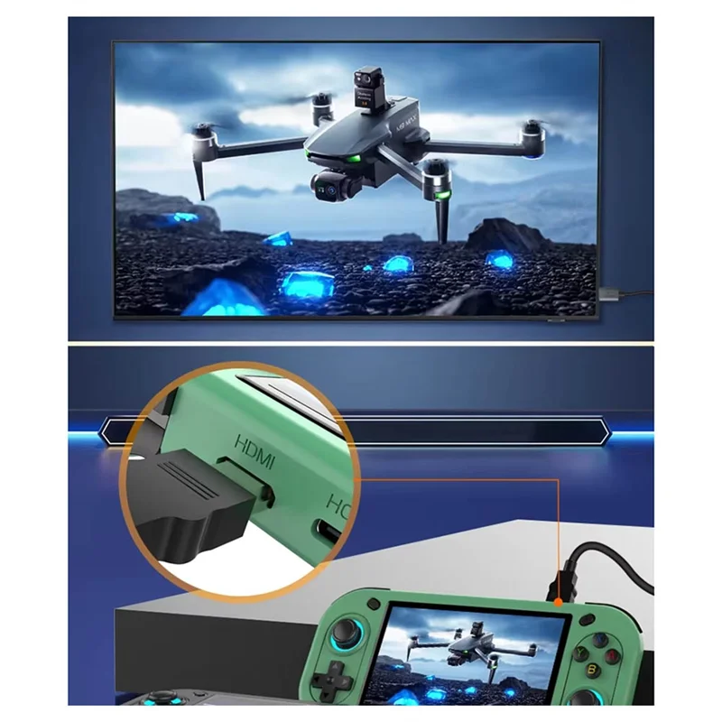 ABAC-R43S Retro-Handheld-Videospielkonsole Open Source Linux-System 4,3-Zoll-IPS-Bildschirm Tragbarer Pocket-Videoplayer