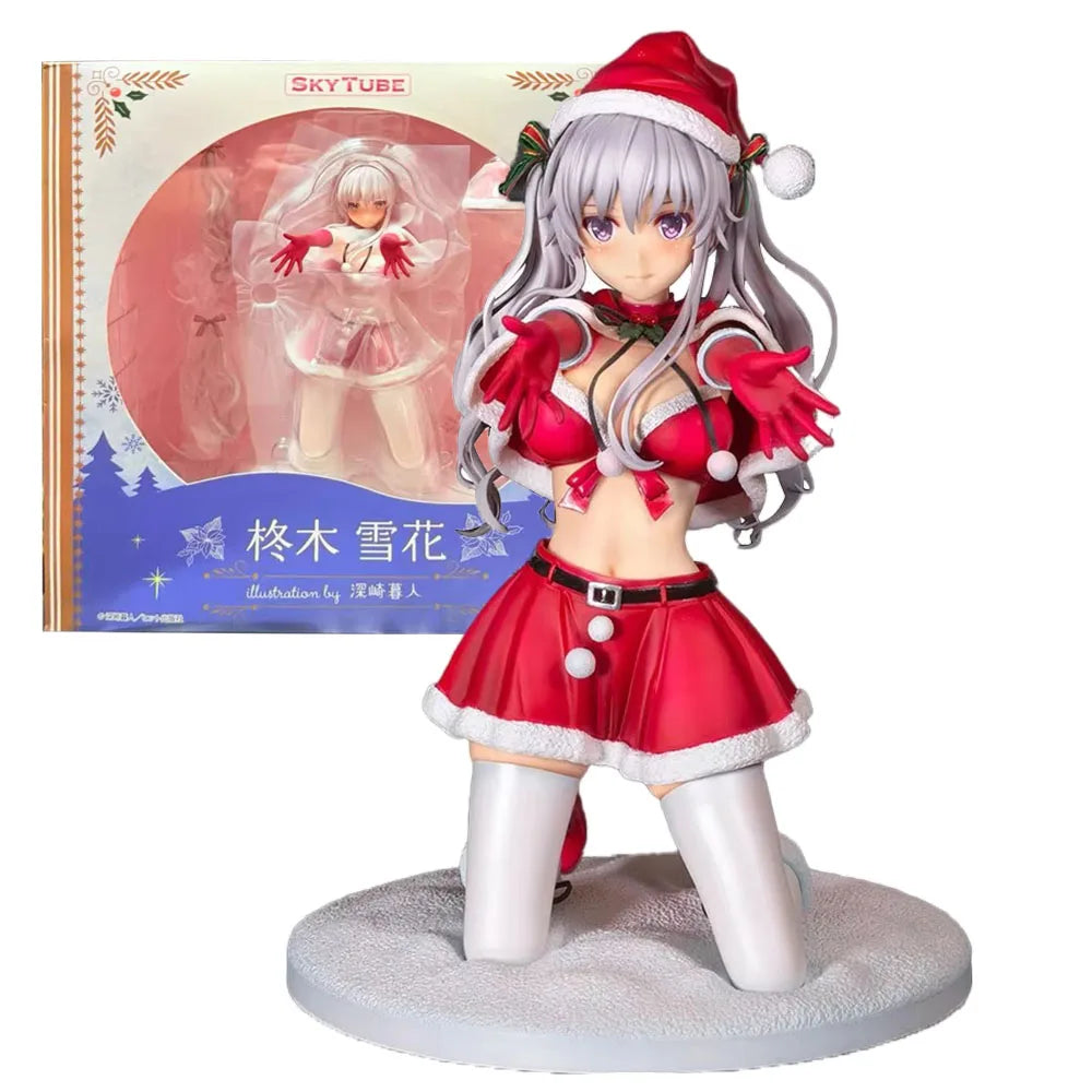 19CM Anime Hiiragi Snowflake Figure Kneeling Anime Model Toy Gift Collection Decoration Ornament PVC