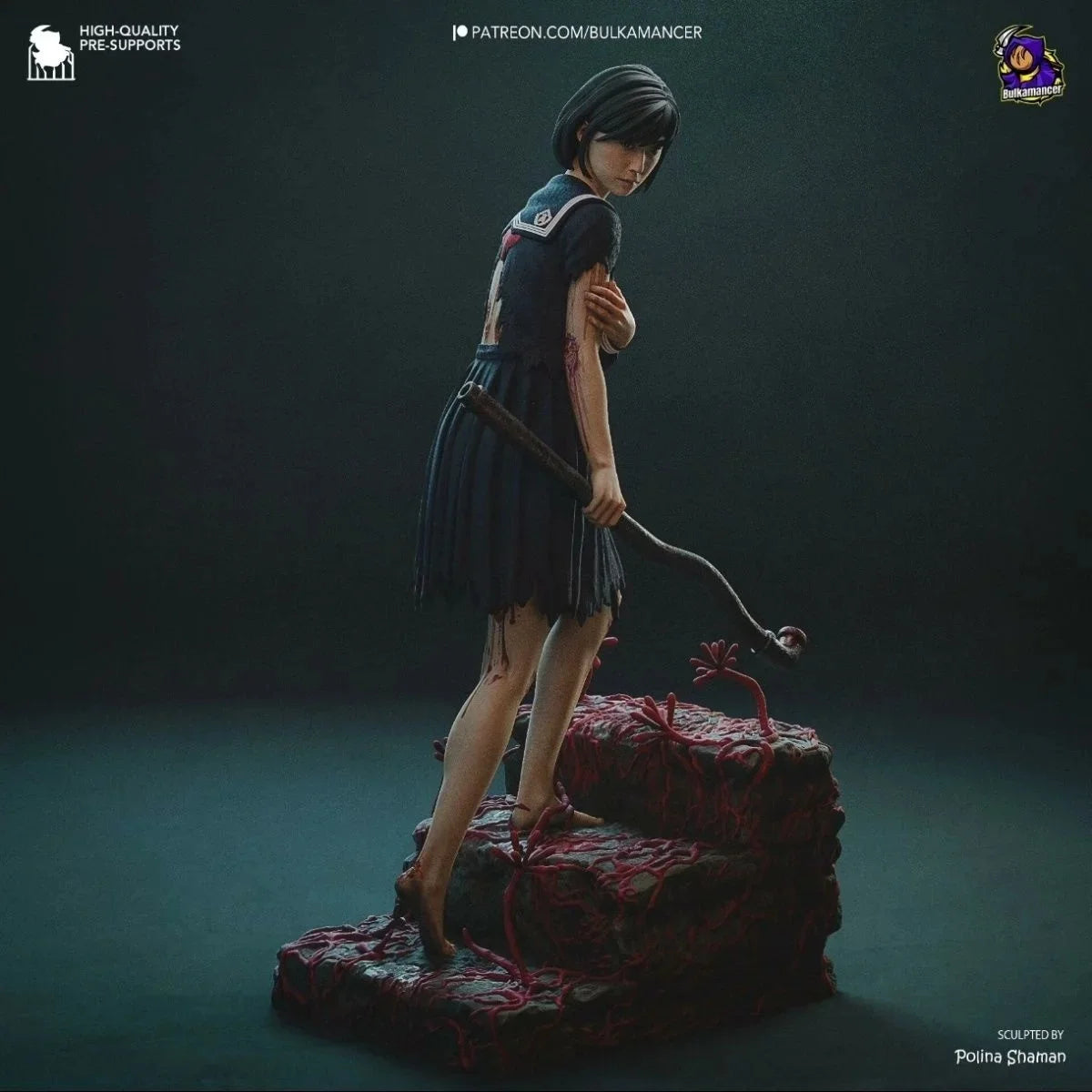 Silent Hill F Shimizu Hinako 3D Printed Resin Model Unpainted Figure Horror Game Christmas Gift