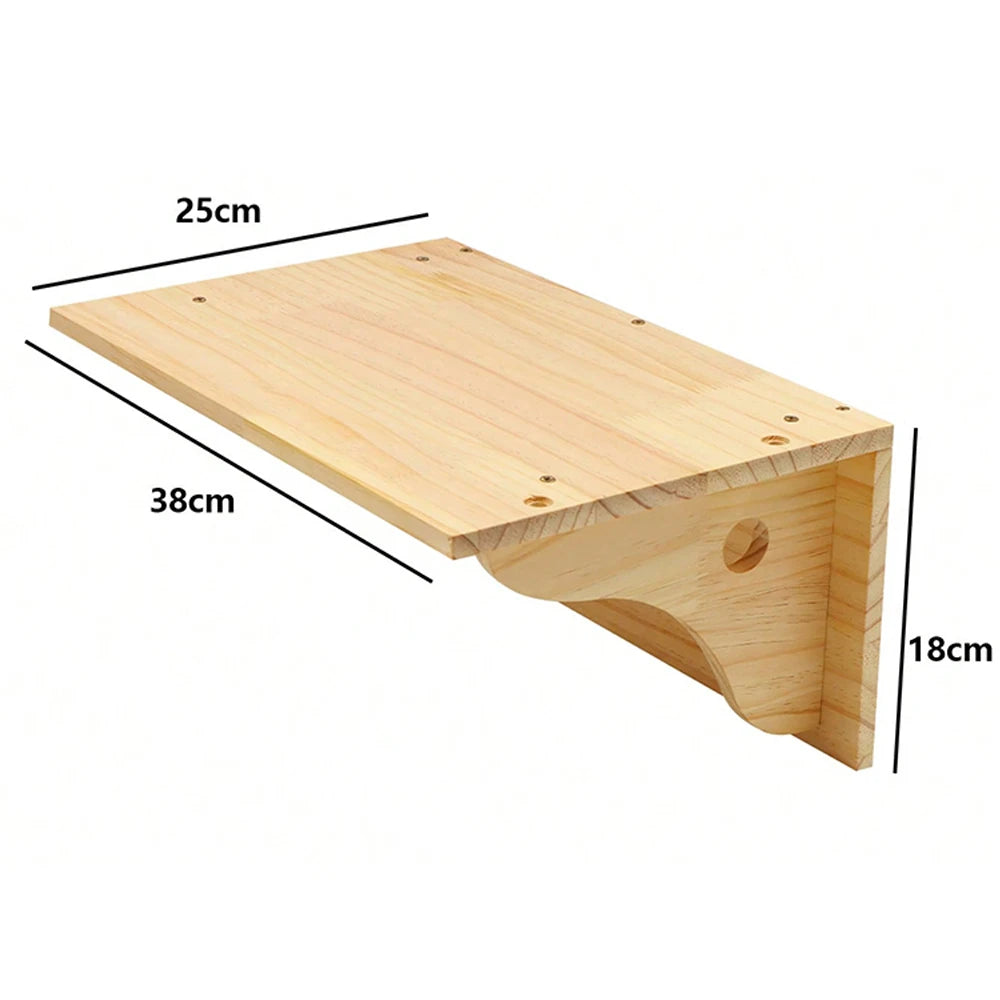 Cat Wall Mounted Furniture Wooden Hammock Climbing Shelf Set Perch Sisal Ladder Scratching Post Beds Perches Stable For Kitty