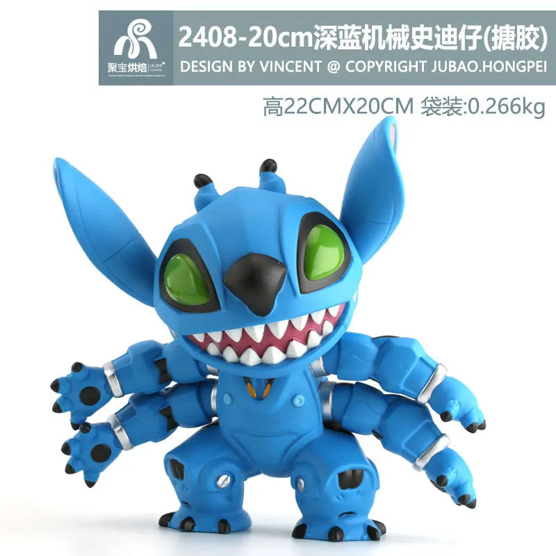Stitch Mechanical Model Red Blue Gray Steampunk Robot Figure Anime Collectible Desktop Decor Stitch Figure Stitch Plush Toy