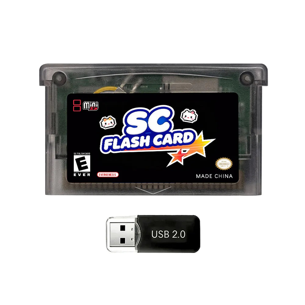 DGETG SCFW V2.0 GBA Flash Cart 5000+ Retro Games RTC 1M Flash NES Compatible with GBC GB NES DS Includes 8G TF Card