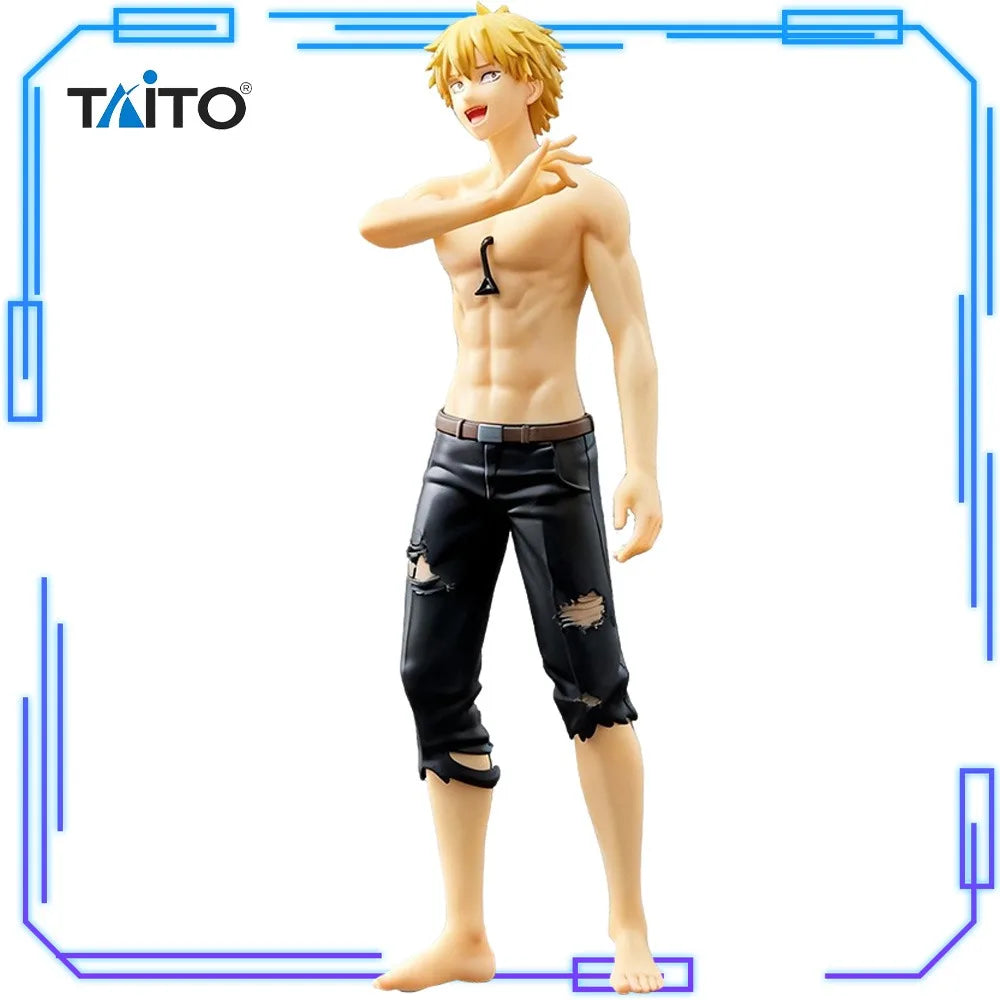 In Stock Taito Original Genuine Anime Chainsaw Man Denji 18cm Collections Model Toys Figure Birthday Gift
