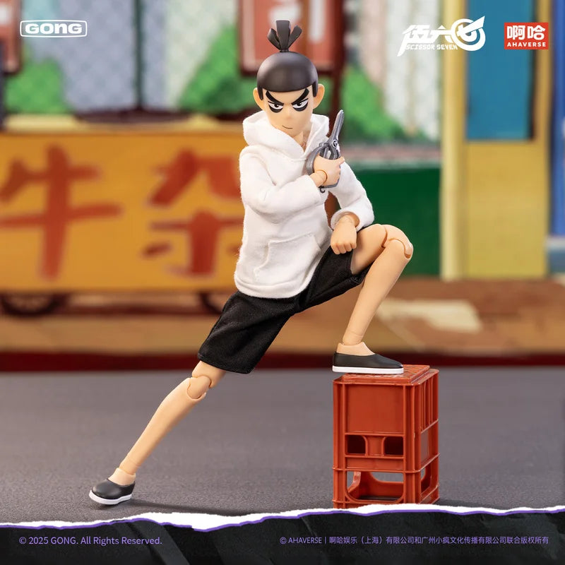 The First Original Creation 22cm Scissor Seven Action Figure Model 1/8 Anime Series Killer Seven Model Toy Collectible Gift