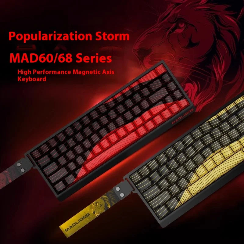 Mad 60he Mad 68he Жична механична клавиатура за игри с магнитен превключвател RT 0.02mm 0.04mm 8K Polling Rate RGB Hotswap клавиатура