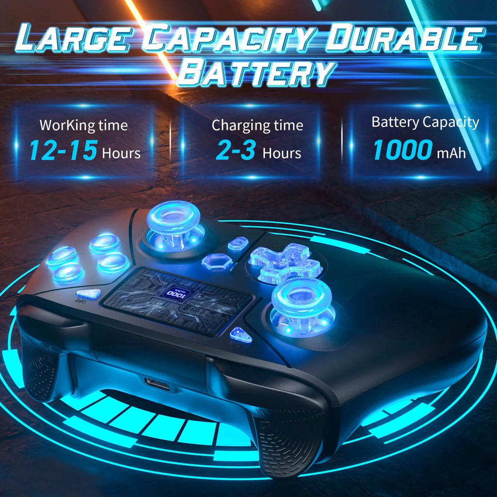 Wireless Controller for PS4 consolas , Compatible with Ps4 /Slim/Pro/ PC,gamepads Support Turbo Function with RGB Button Light