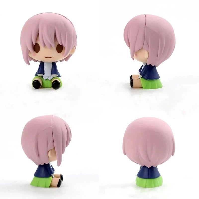 5pcs/Set Q Version Japanese Anime The Quintessential Quintuplets Action Figure PVC Material Model Dolls Toy Collect Ornaments