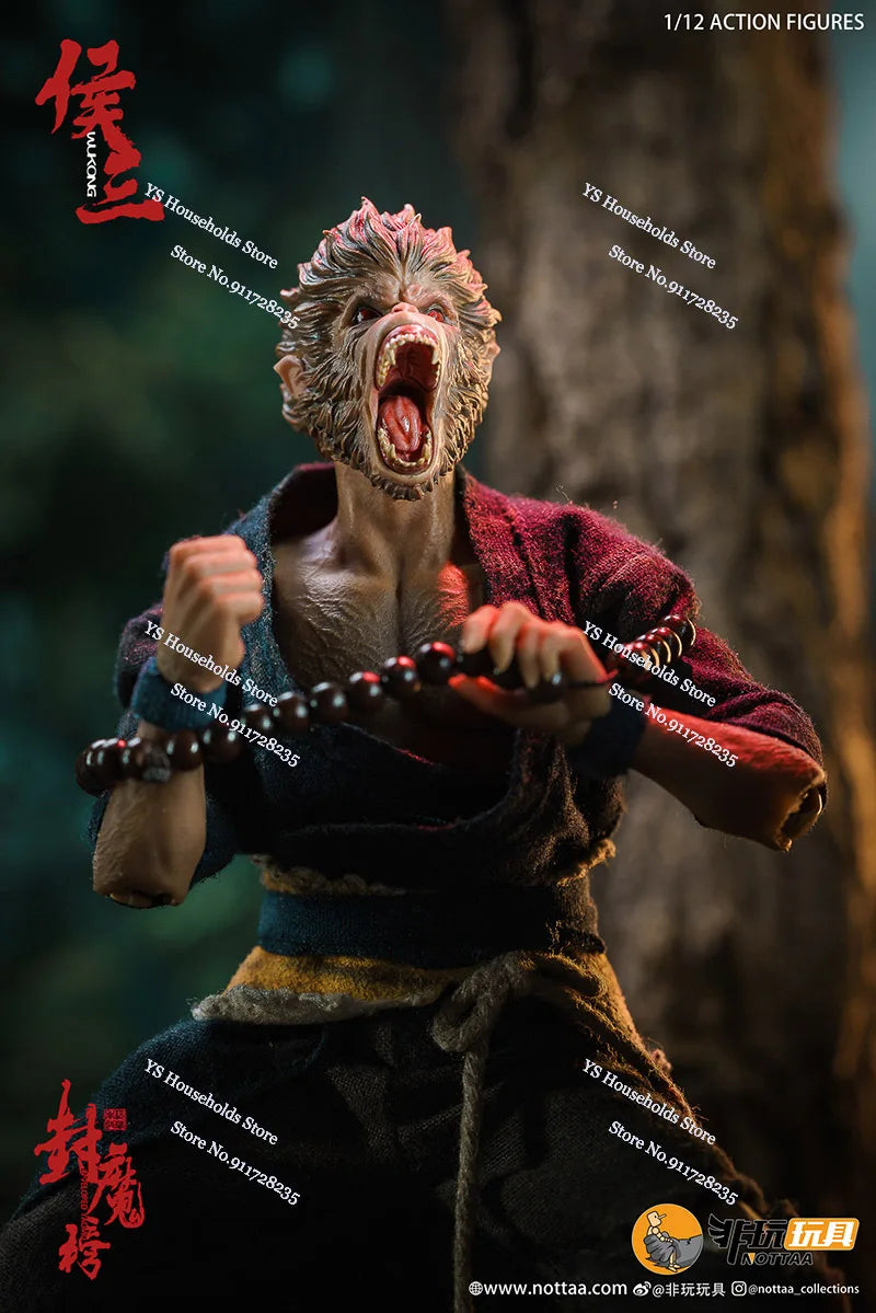 Nottaa Toys 1/12 Wu Kong Hou San Exclusive Version Action Figure Black Myth Monkey King 6" Full Set Soldier Model Collection