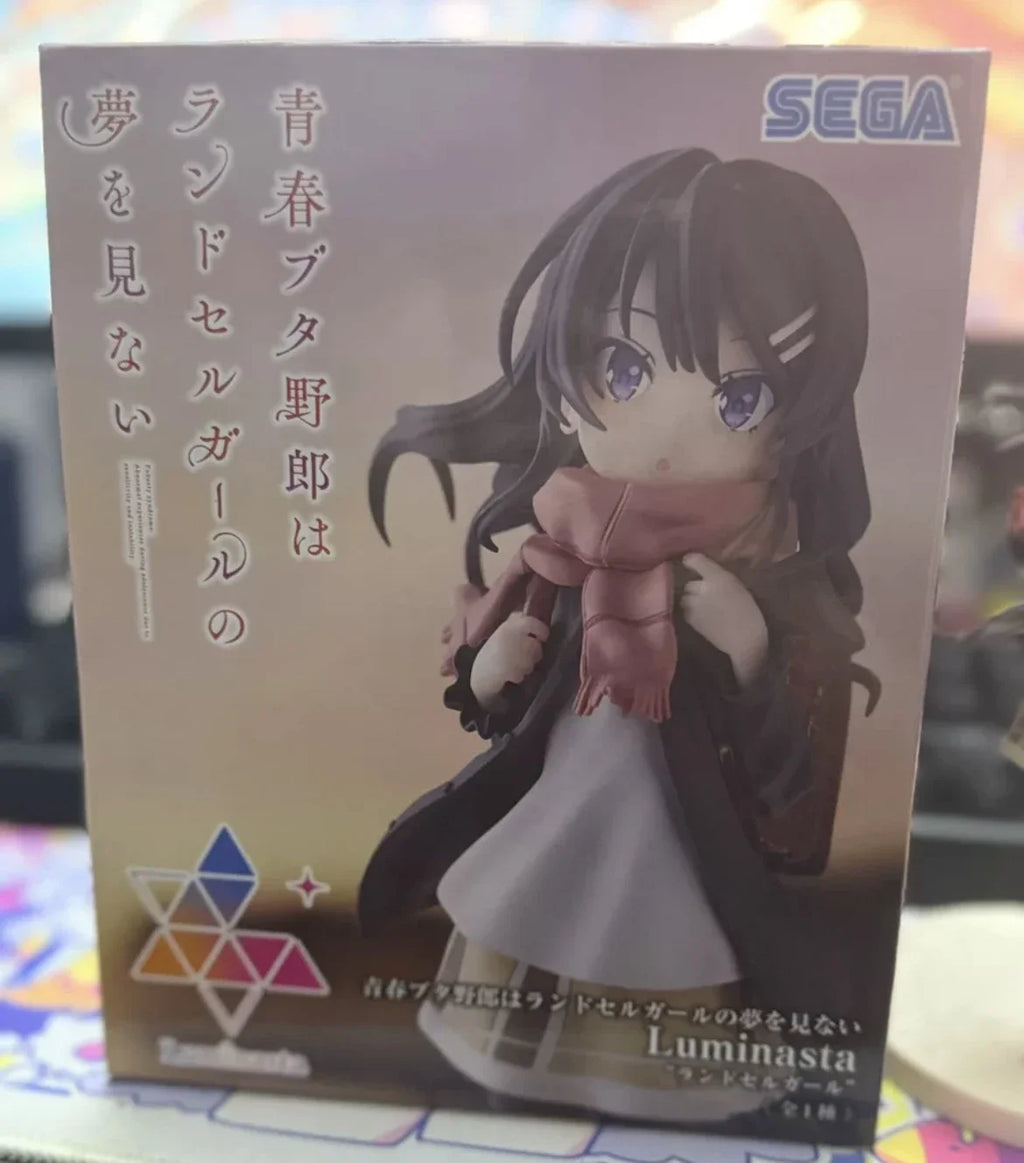 Original SEGA Luminasta Sakurajima Mai Koga Tomoe Kawaii Anime Figur aus PVC, Sammlerstück, Geschenkidee, Dekoration, Puppe