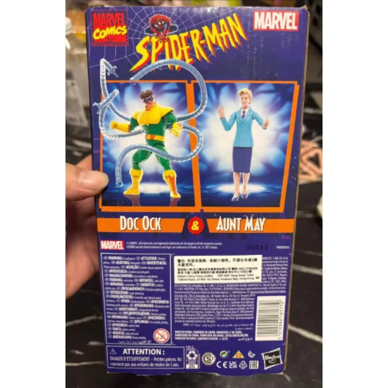 Original Hasbro Marvel Legends Series SPIDER MAN DOC OCK & AUNT MAY Anime Figure Toys Gifts Ornaments