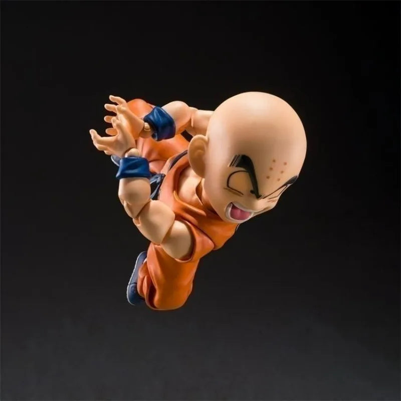 In Stock Genuine Bandai Dragon Ball Z Model Kit SHF Krillin Son Goku’s Old Friend Anime Action Figure Collection Finished Model