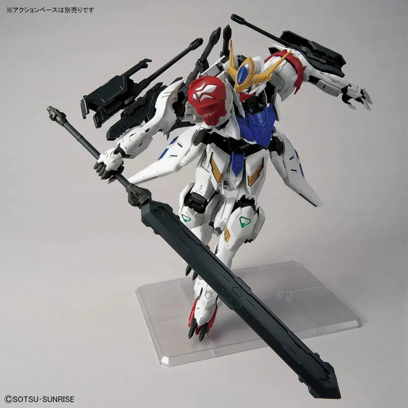 Bandai Genuine MG ASW-G-08 GUNDAM BARBATOS LUPUS Anime Action Figure Robot Collectible Assembly Model Toy Ornament Gift Children