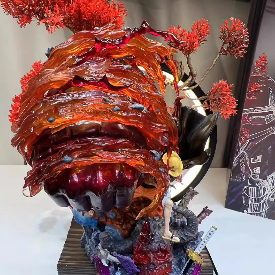 One Piece Monkey D. Luffy Battle Series Action Figure Handmade Pvc With Light Model Desk Ornament Collection Birthday Gift