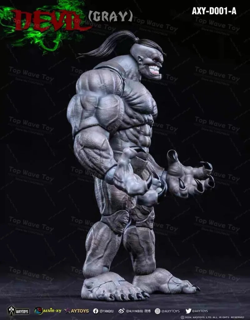 2025 NEW STOCK  AXYTOYS 1/12 Scale In Stock New Demon Unpainted Prototype Devil Red Crimson Demon Model Fast Dispatch Axytoys