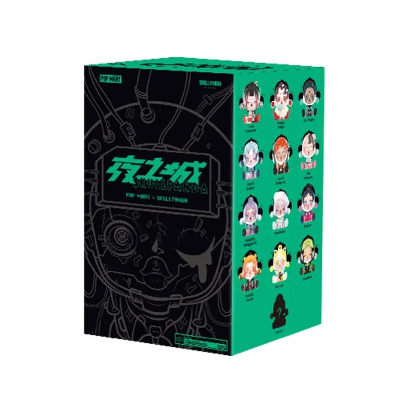 POP MART Skullpanda City of Night Series Blind Box Toys Kawaii Anime Action Figure Caixa Caja Mystery Box Dolls Girls Gift
