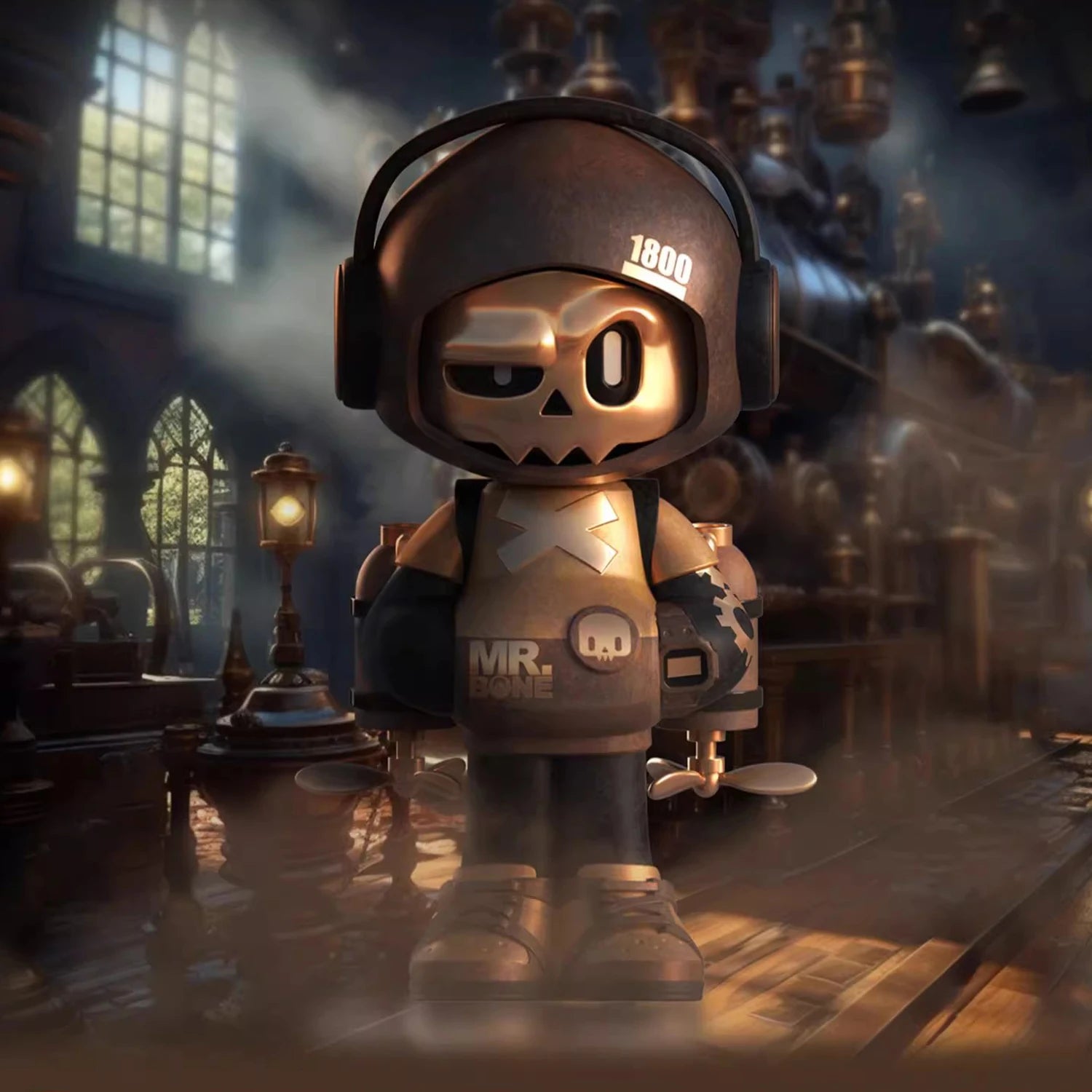 Mr.Bone Mini 2 Generation Time Traveler Series Caixa Caja Dolls Gift Anime Action Figure Toys Desktop Ornament