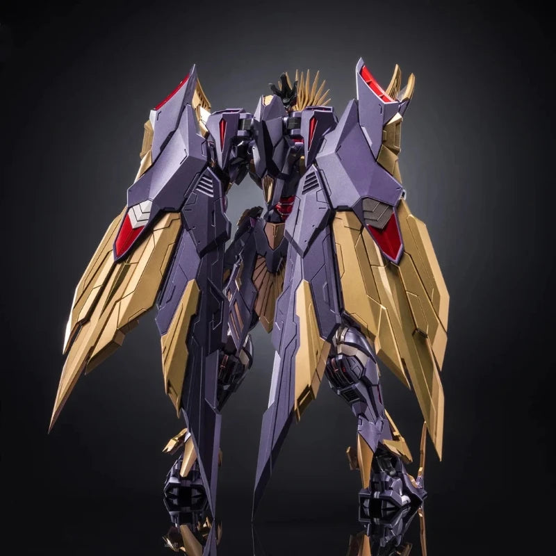 Fire General 1/100 Oda Nobunaga Alloy Finished Mecha Action Figures Luminous Samurai Style Mecha Toy With Base Ornament Boy Gift