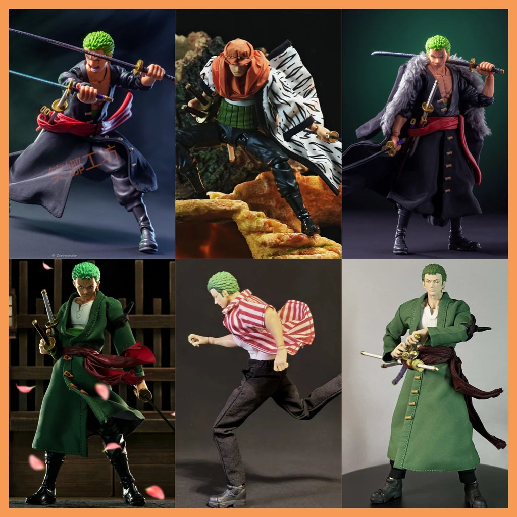 Handmade 1/12 Scale Pirate Hunter Roronoa Zoro Same Classic Style Shirt Clothing Set Accessories For Shf Action Figures