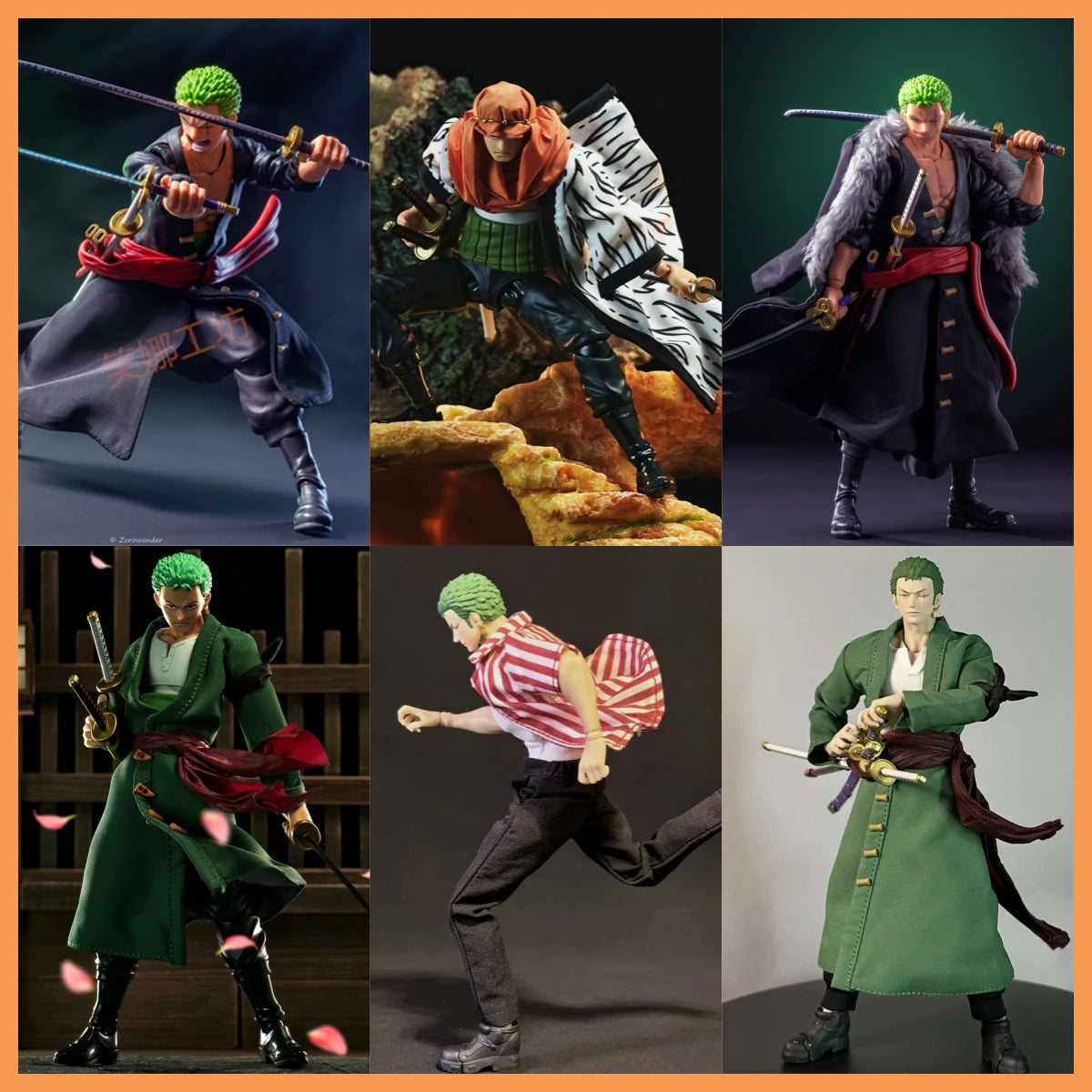 Handmade 1/12 Scale Pirate Hunter Roronoa Zoro Same Classic Style Shirt Clothing Set Accessories For Shf Action Figures