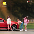 Miniature Figure 1/87 1/64 1/43 1/24 1/18 Summer Attire Women Beauty Female Dolls Clean The Car Scene Props Display Decor Crafts