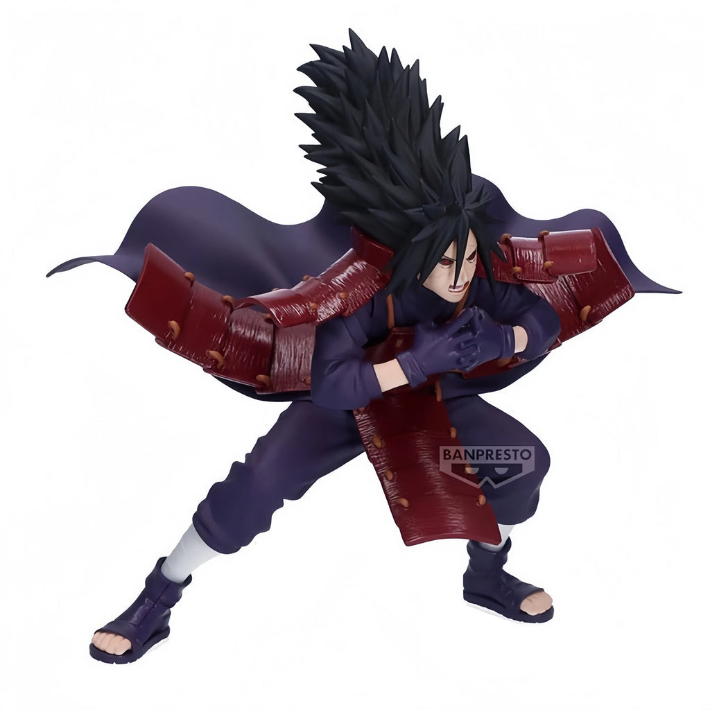 100% Bandai Official Genuine Banpresto VIBRATION STARS Naruto Uchiha Madara Figure Model Anime Statue Toys Gifts