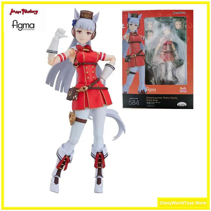 100% Original Figma 584 Umamusume Pretty Derby Gold Ship In Stock Anime Action Collection Figures Model Toys