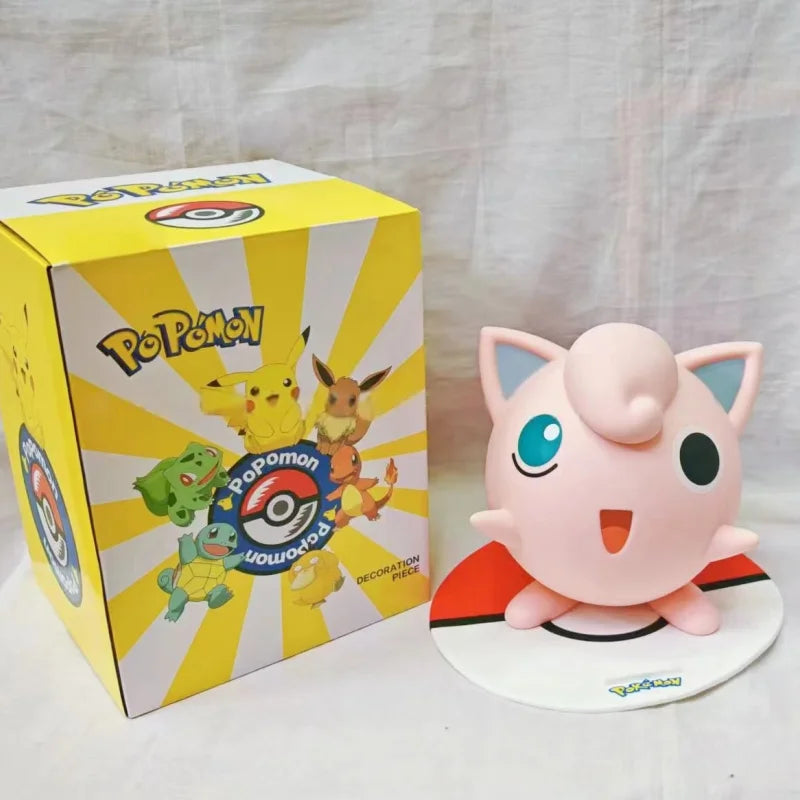 2025 New Hot Pokemon Pikachu Doll Model Large Figure Charmander Eevee Porkby Squirtle Ornament Figurine Younth Toy Collects Gift